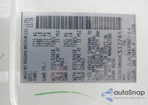 2017 Infiniti Qx60 z USA, uszkodzony, nr VIN 5N1DL0MN0HC512765